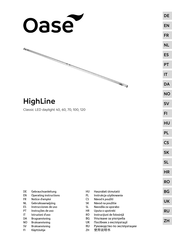 Oase HighLine 100 Operating Instructions Manual