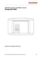 Ochsner Europa Mini EWP Operation Manual & Installation Manual