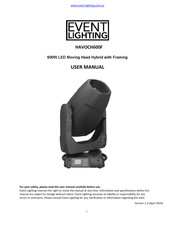 Event Lighting HAVOCH600F User Manual