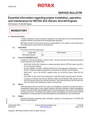Rotax 912 ULS Series Service Bulletin