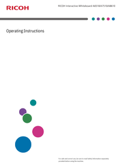 Ricoh A6510 Operating Instructions Manual