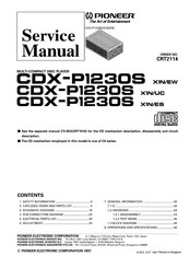 Pioneer CDX-P1230S/X1N/ES Service Manual