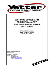 Yetter 2967-002B Operators Manual And Parts Identification
