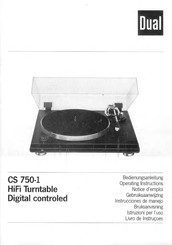 Dual CS 750 Operating Instructions Manual