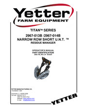 Yetter 2967-014B Operators Manual And Parts Identification