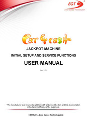 EGT Cat4Cash Jackpot Machine User Manual
