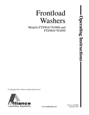 Alliance Laundry Systems FTS90A N3050 Series Operating Instructions Manual