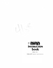 BIRD TERMALINE 8813 Instruction Book
