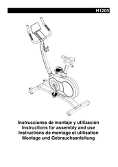 BH FITNESS H1205 Instructions For Assembly And Use