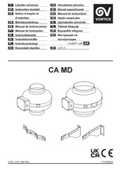 Vortice CA MD 100 Instruction Booklet