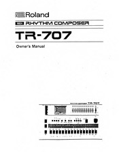 Roland TR-707 Owner's Manual