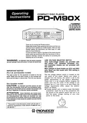 Pioneer PD-M90X Operating Instructions Manual