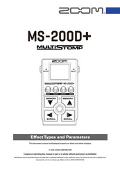 Zoom MultiStomp MS-200G+ Manual