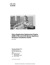 Cisco ADE 2140 Series Hardware Installation Manual