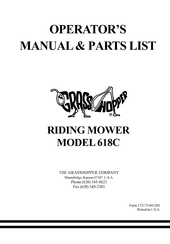 Grasshopper 618C Operator's Manual & Parts List