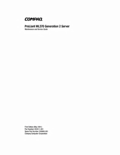 Compaq ProLiant ML370 Generation 2 Maintenance And Service Manual