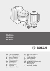 Bosch MUM4875EU Operating Instructions Manual
