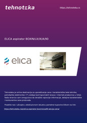 ELICA BOXIN/LX/IX/A/90 Instruction On Mounting And Use Manual