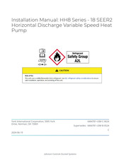 York International HH8 Series Installation Manual
