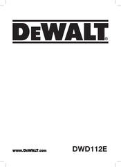 DeWalt DWD112E Instruction Manual