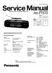 Panasonic RX-FT510 Service Manual