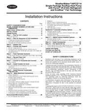 Carrier WeatherMaker 50FCQ Installation Instructions Manual