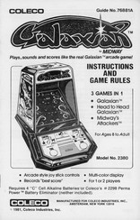 Coleco MIDWAY Galaxian 2380 Instructions Manual