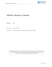 Aries Embedded MSMP1 Hardware Manual