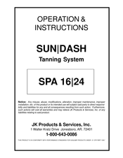 JK SUNDASH Spa 16 Operation & Instruction Manual
