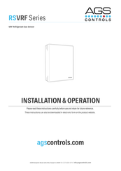 AGS RSVRF Series Installation & Operation Manual