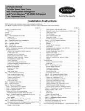 Carrier Infinity 27VNA060 Installation Instructions Manual