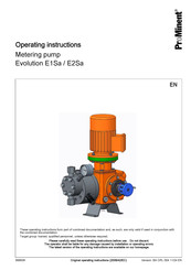 ProMinent Evolution E2Sa Operating Instructions Manual