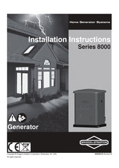 Briggs & Stratton 8000 Series Installation Instructions Manual