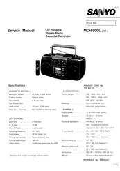 Sanyo MCH-900LXE Service Manual