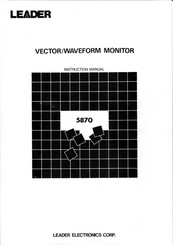 Leader 5870 Instruction Manual
