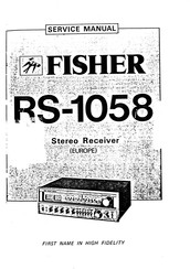 Fisher RS-1058 Service Manual
