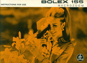 Paillard BOLEX 155 MACROZOOM Instructions For Use Manual