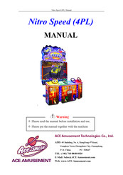 Ace Amusement Nitro Speed Manual