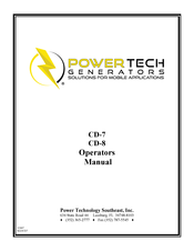 Power Tech Generators CD-7 Operator's Manual