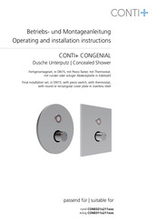 Conti+ CONGENIAL CONE2115211140 Operating And Installation Instructions