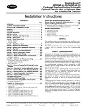 Carrier WeatherExpert 50N4 Installation Instructions Manual