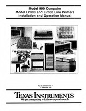 Texas Instruments LP600 Installation And Operation Manual