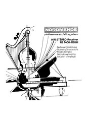 Nordmende RE 1400-1165H Operating Instructions Manual