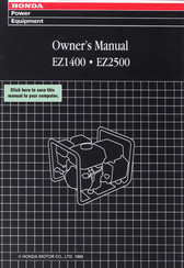 Honda EZ2500 Owner's Manual