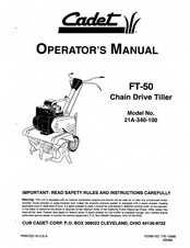 Cadet FT-50 Operator's Manual
