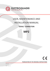 ELETTROQUADRI MP2 User, Maintenance And Installation Manual