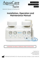 AquaCare AT100000 Accompaniment To The Installation, Operation And Maintenance Manual