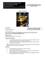 Gainsborough M340 Instructions For Use Manual