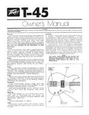 Peavey T-45 Owner's Manual