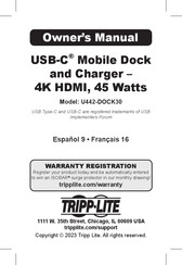 Tripp Lite U442-DOCK30 Owner's Manual